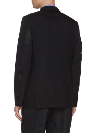 Back View - Click To Enlarge - COMME DES GARÇONS HOMME DEUX - Patchwork Sleeve Single Breasted Wool Blazer