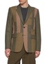 COMME DES GARÇONS HOMME DEUX Single Breasted Patchwork Flannel Blazer