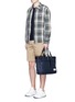 Figure View - Click To Enlarge - NANAMICA - Check plaid wind shirt jacket