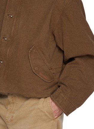  - WE11DONE - Cropped Hook Fastening Cotton Jacket