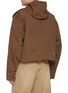 Back View - Click To Enlarge - WE11DONE - Cropped Hook Fastening Cotton Jacket