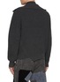 Back View - Click To Enlarge - WE11DONE - Asymmetrical Double Zipped Knit Sweater
