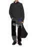 Figure View - Click To Enlarge - WE11DONE - Asymmetrical Double Zipped Knit Sweater