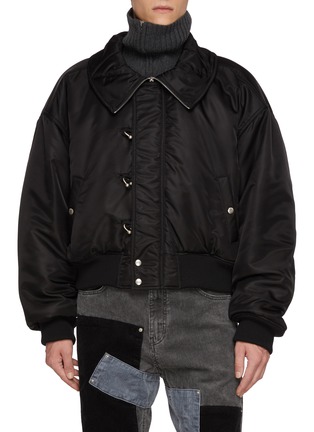 Main View - Click To Enlarge Main View - Click To Enlarge - WE11DONE - High Collar Nylon Bomber Jacket