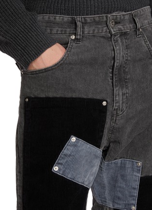  - WE11DONE - Grunge Patchwork Cotton Corduroy Pants