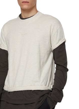  - WE11DONE - Long Sleeve Triple Layered Cotton T-Shirt