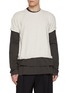 Main View - Click To Enlarge - WE11DONE - Long Sleeve Triple Layered Cotton T-Shirt