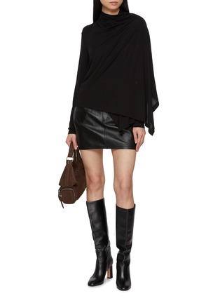 Figure View - Click To Enlarge - HELMUT LANG - Draped Scarf Top