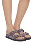 Figure View - Click To Enlarge - BIRKENSTOCK 1774 - 1774 Arizona Velvet Sandals