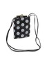 Detail View - Click To Enlarge - Y'S - Metal Clasp Dotted Leather Necklace Bag