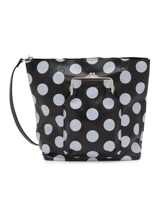 Main View - Click To Enlarge - Y'S - Metal Clasp Dotted Leather Tote Bag