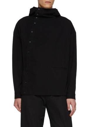 Main View - Click To Enlarge - THE VIRIDI-ANNE - Hooded Object Dyed Cotton Shirt
