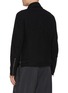 Back View - Click To Enlarge - THE VIRIDI-ANNE - Side Zipper Strap Zip Up Wool Jacket