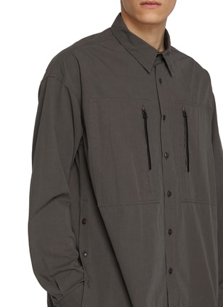  - THE VIRIDI-ANNE - Double Zipped Chest Pocket Cotton Shirt