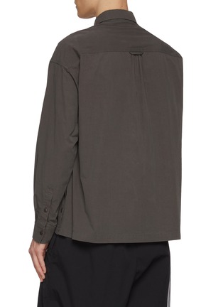 Back View - Click To Enlarge - THE VIRIDI-ANNE - Double Zipped Chest Pocket Cotton Shirt