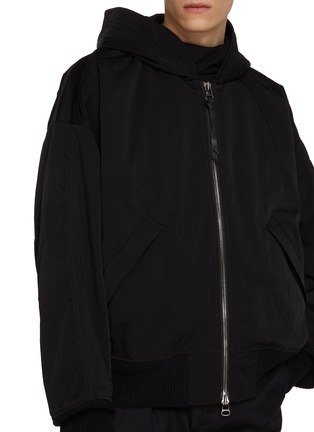  - THE VIRIDI-ANNE - Hooded Twill Bomber Jacket