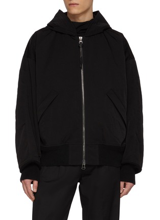 Main View - Click To Enlarge - THE VIRIDI-ANNE - Hooded Twill Bomber Jacket