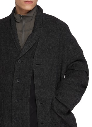  - THE VIRIDI-ANNE - Layered Single Breasted Linen Wool Blazer