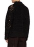 Back View - Click To Enlarge - THE VIRIDI-ANNE - Distressed Asymmetrical Zipped Mélange Knit Sweater