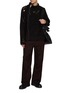 Figure View - Click To Enlarge - THE VIRIDI-ANNE - Distressed Asymmetrical Zipped Mélange Knit Sweater