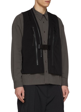 Detail View - Click To Enlarge - THE VIRIDI-ANNE - Zipped High Neck Vest