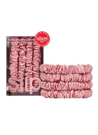 Detail View - Click To Enlarge - SLIP - Silk Skinny Scrunchie — Rose
