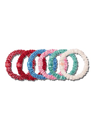 Detail View - Click To Enlarge - SLIP - Silk Skinny Scrunchie with Pouch — High Tide