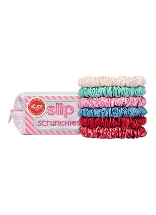 Main View - Click To Enlarge - SLIP - Silk Skinny Scrunchie with Pouch — High Tide