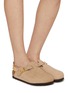 Figure View - Click To Enlarge - BIRKENSTOCK - Tokio Nubuck Leather Clogs