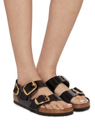 Figure View - Click To Enlarge - BIRKENSTOCK - Milano Big Buckle Leather Sandals
