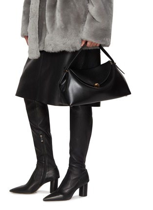 Front View - Click To Enlarge - TOTEME - T-lock Top Handle Leather Shoulder Bag