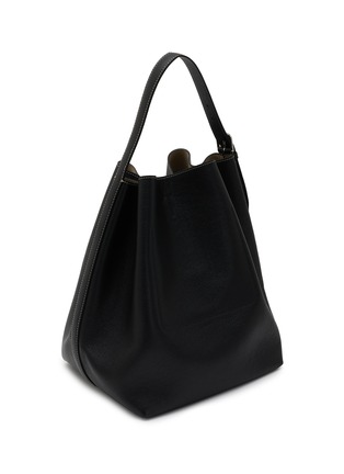 Detail View - Click To Enlarge - TOTEME - Grained Leather Belted Tote Bag