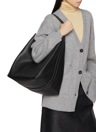Figure View - Click To Enlarge - TOTEME - Grained Leather Belted Tote Bag
