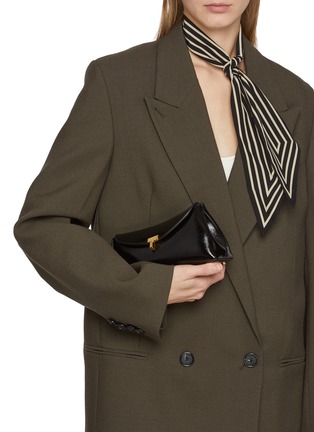 Figure View - Click To Enlarge - TOTEME - Mini T-lock Leather Clutch Bag
