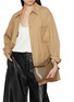 Figure View - Click To Enlarge - TOTEME - T-Lock Leather Clutch Bag