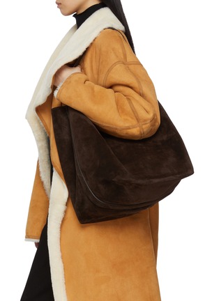 Figure View - Click To Enlarge - TOTEME - Suede Belted Suede Tote Bag