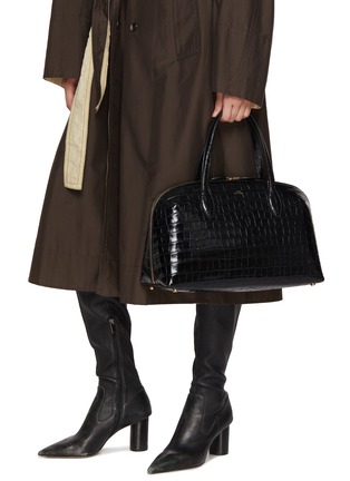 Figure View - Click To Enlarge - TOTEME - Medium Croc Embossed Leather Bag
