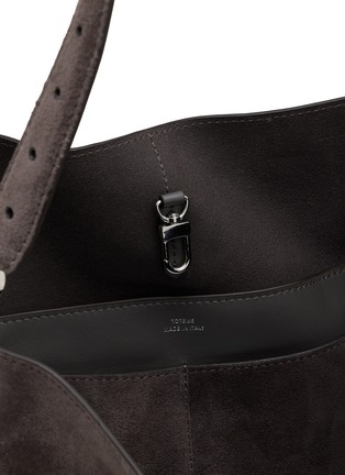 Detail View - Click To Enlarge - TOTEME - Belted Suede Bucket Tote Bag