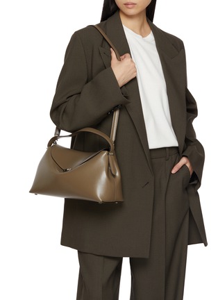 Front View - Click To Enlarge - TOTEME - T-lock Top Handle Leather Shoulder Bag