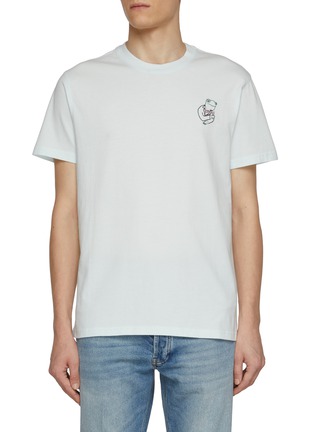 Main View - Click To Enlarge - MAISON LABICHE - Frog Embroidery Cotton T-Shirt
