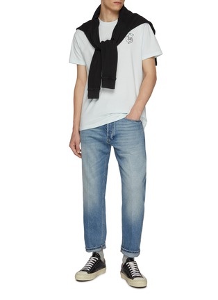 Figure View - Click To Enlarge - MAISON LABICHE - Frog Embroidery Cotton T-Shirt