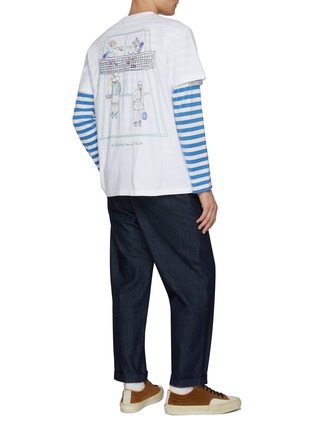 Figure View - Click To Enlarge - MAISON LABICHE - Tennis Game Embroidery Cotton T-Shirt
