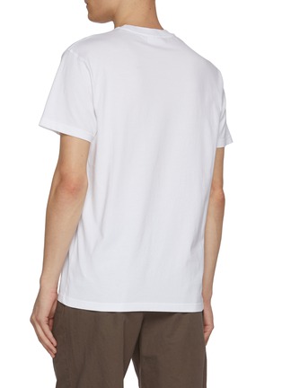 Back View - Click To Enlarge - MAISON LABICHE - Un Café Embroidery Cotton T-Shirt