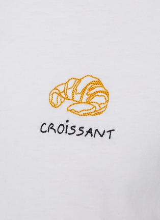  - MAISON LABICHE - Croissant Embroidery Cotton T-Shirt