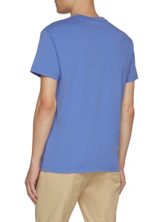 Back View - Click To Enlarge - MAISON LABICHE - Croco Driver Embroidery Cotton T-Shirt