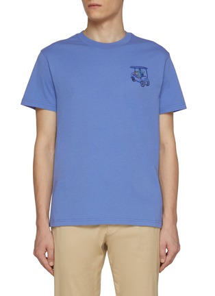 Main View - Click To Enlarge - MAISON LABICHE - Croco Driver Embroidery Cotton T-Shirt