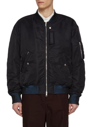 Main View - Click To Enlarge - WOOYOUNGMI - Re-Dyed Elastication Bomber Jacket