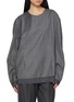 Main View - Click To Enlarge - SONIA CARRASCO - Long Sleeve Tailored Pinstripe Wool Top