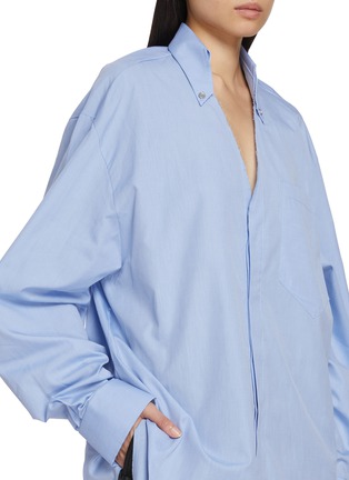  - SONIA CARRASCO - Oversized Cut Collar Cotton Poplin Shirt