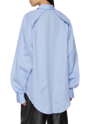 Back View - Click To Enlarge - SONIA CARRASCO - Oversized Cut Collar Cotton Poplin Shirt